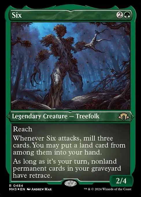 Magic The Gathering Modern Horizons 3 Single Card Rare Six 484 Etched Foil  - ToyWiz