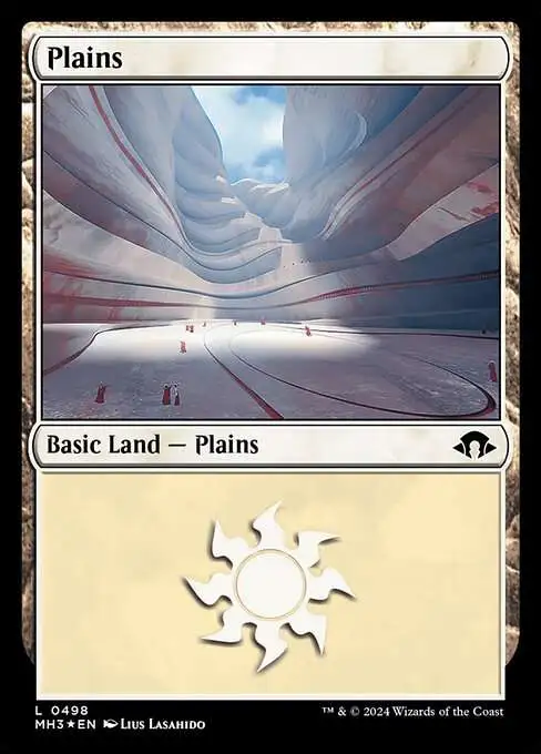 Magic The Gathering Modern Horizons 3 Single Card Common Plains 498 Ripple  Foil - ToyWiz