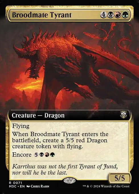 MtG Modern Horizons 3 Commander Rare Broodmate Tyrant #71