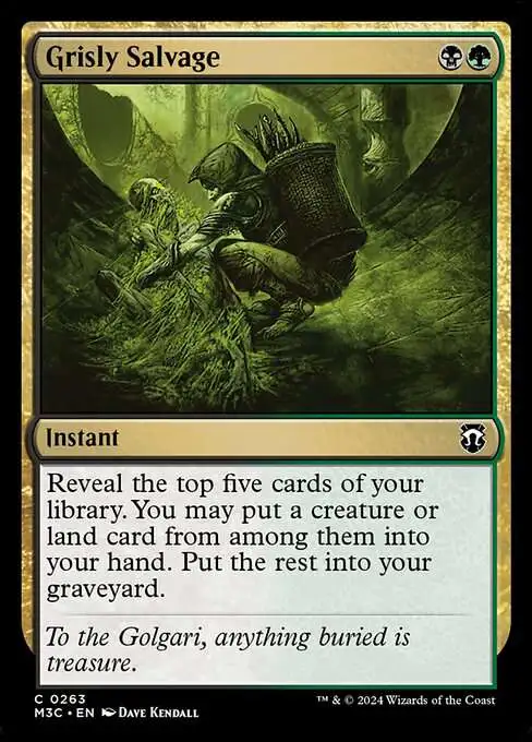 MtG Modern Horizons 3 Commander Common Grisly Salvage #263