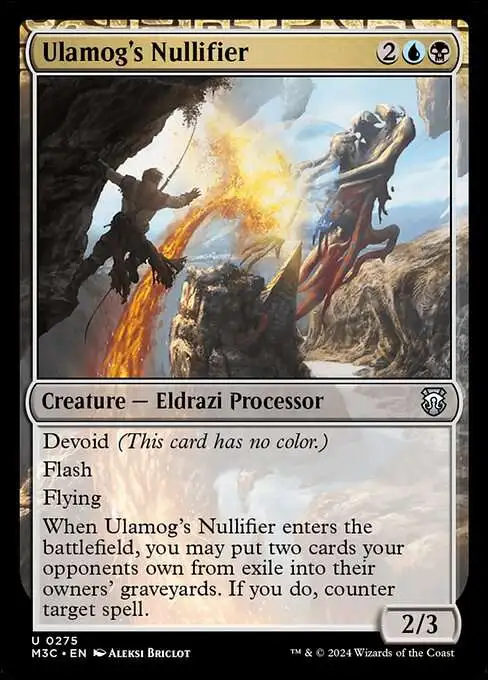 Magic The Gathering Modern Horizons 3 Commander Single Card Uncommon  Ulamogs Nullifier 275 FOIL - ToyWiz