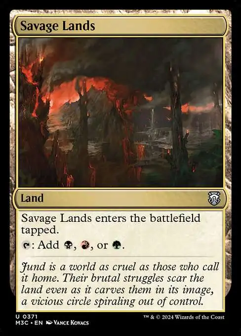 MtG Modern Horizons 3 Commander Uncommon Savage Lands #371