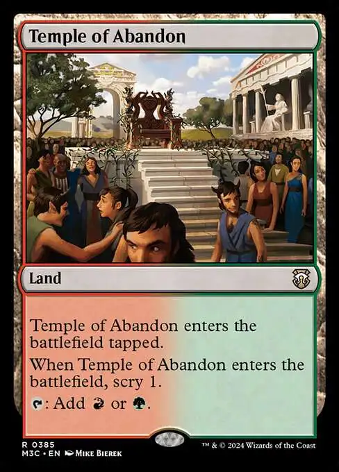MtG Modern Horizons 3 Commander Rare Temple of Abandon #385