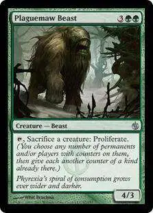 MtG Mirrodin Besieged Uncommon Plaguemaw Beast #87