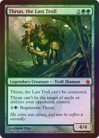 MtG Mirrodin Besieged Mythic Rare Thrun, the Last Troll #92 [Japanese FOIL]