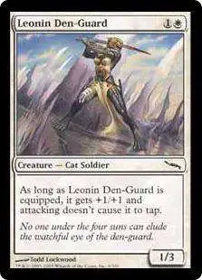 MtG Mirrodin Common Leonin Den-Guard #9