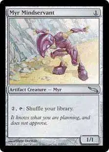 MtG Mirrodin Uncommon Myr Mindservant #213