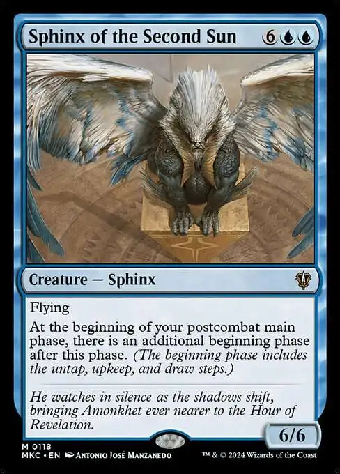 MtG Murders at Karlov Manor Commander Mythic Rare Sphinx of the Second Sun #118