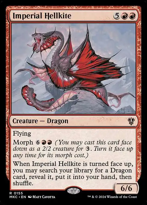 Magic The Gathering Murders at Karlov Manor Commander Single Card Rare  Imperial Hellkite 155 - ToyWiz