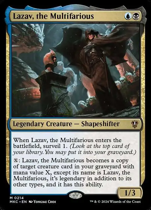MtG Murders at Karlov Manor Commander Rare Foil Lazav, the Multifarious #214