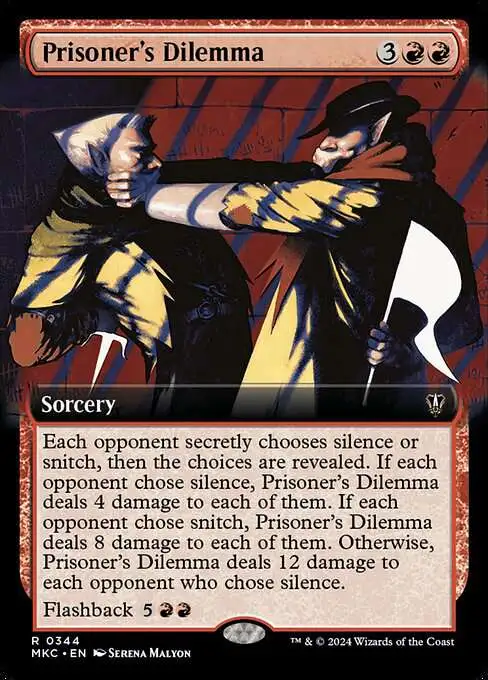 MtG Murders at Karlov Manor Commander Rare Prisoner's Dilemma #344 [Extended Art]
