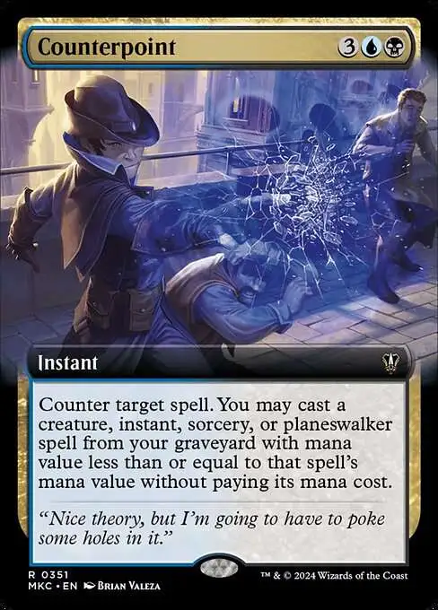 MtG Murders at Karlov Manor Commander Rare Counterpoint #351 [Extended Art]