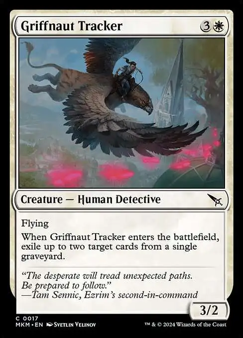 Magic The Gathering Murders at Karlov Manor Single Card Common Griffnaut  Tracker 17 FOIL - ToyWiz