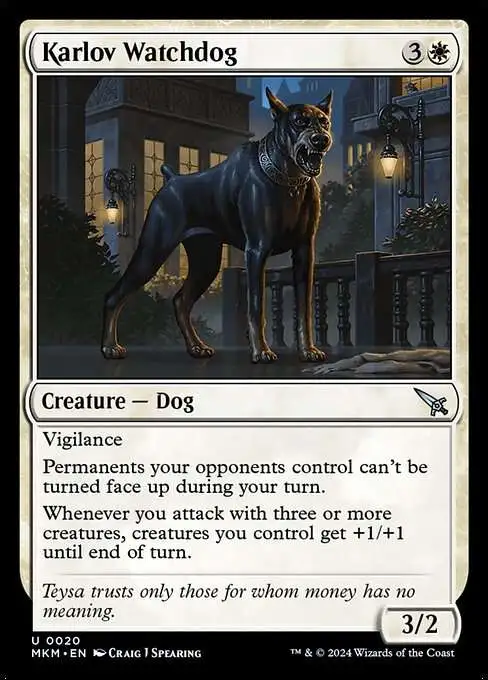 MtG Murders at Karlov Manor Uncommon Karlov Watchdog #20