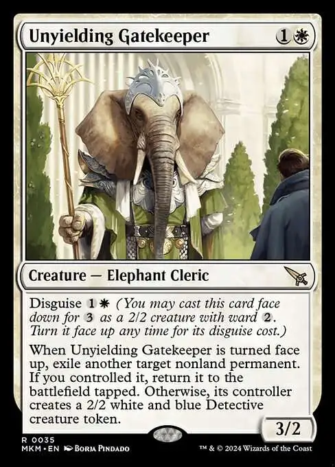 MtG Murders at Karlov Manor Rare Unyielding Gatekeeper #35