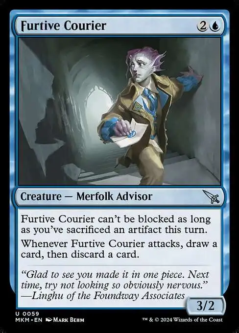 MtG Murders at Karlov Manor Uncommon Furtive Courier #59