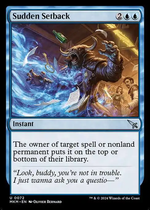MtG Murders at Karlov Manor Uncommon Sudden Setback #72