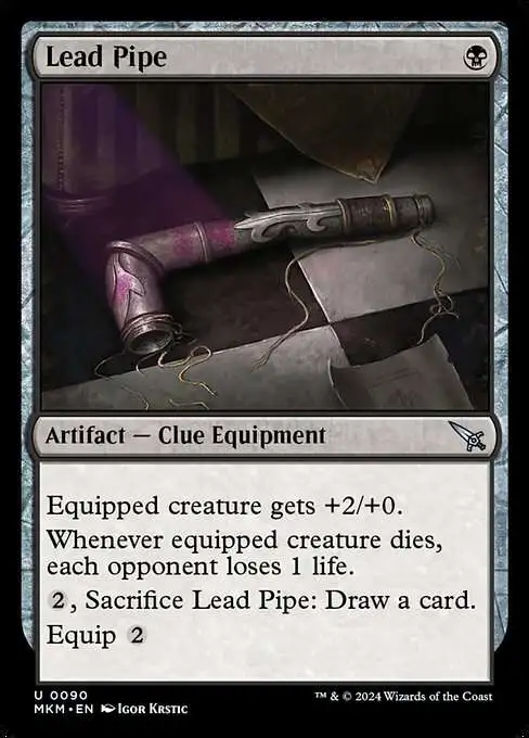 MtG Murders at Karlov Manor Uncommon Foil Lead Pipe #90