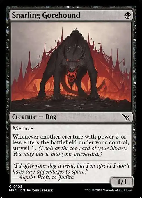 MtG Murders at Karlov Manor Common Snarling Gorehound #105
