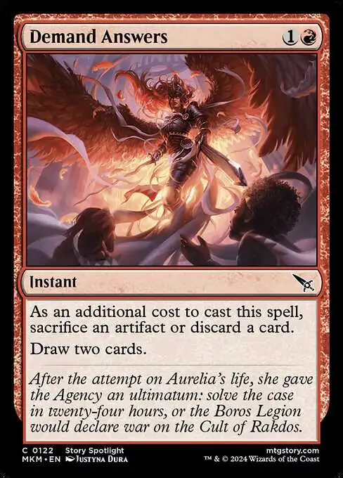 Magic The Gathering Murders at Karlov Manor Single Card Common Demand  Answers 122 FOIL - ToyWiz