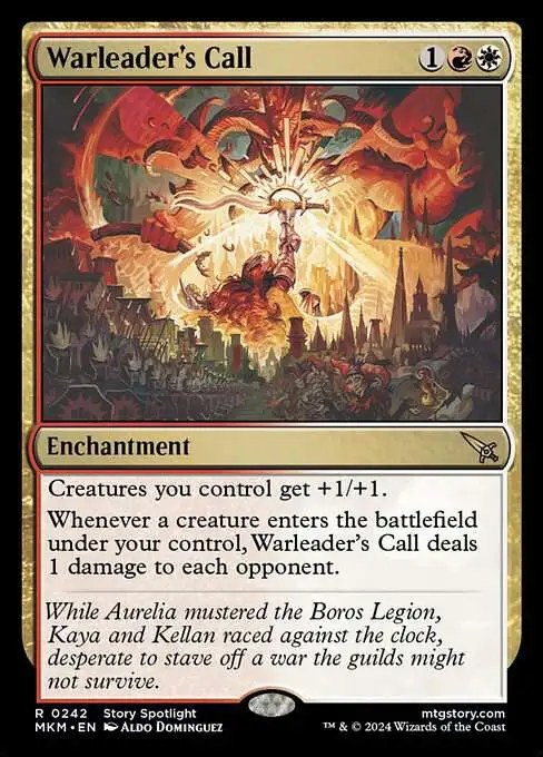 MtG Murders at Karlov Manor Rare Foil Warleader's Call #242