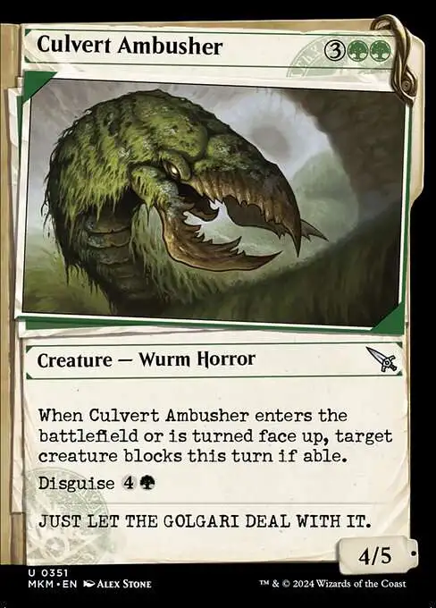 MtG Murders at Karlov Manor Uncommon Culvert Ambusher #351 [Dossier Showcase FOIL]