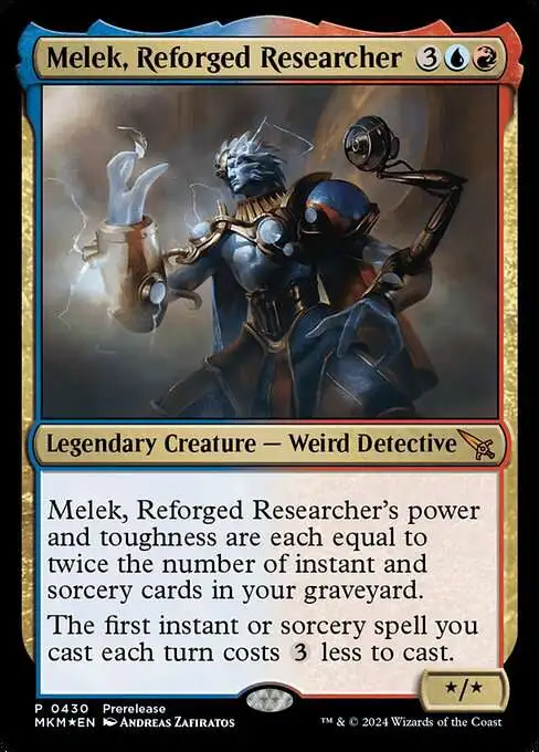 MtG Murders at Karlov Manor Mythic Rare Melek, Reforged Researcher #430  [Promo FOIL]