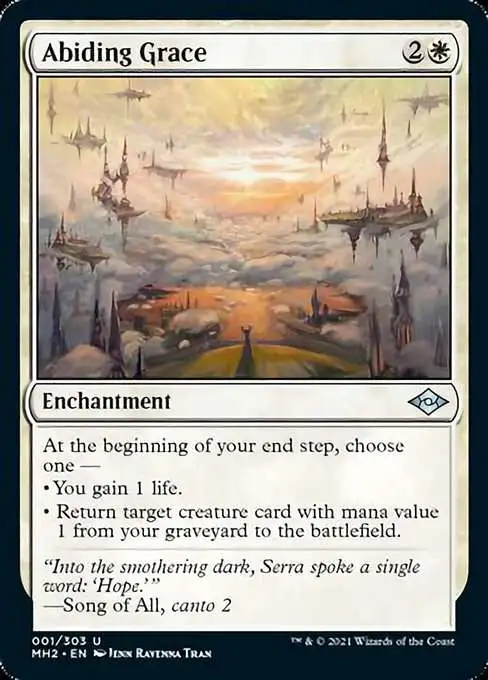 MtG Trading Card Game Modern Horizons 2 Uncommon Foil Abiding Grace #1