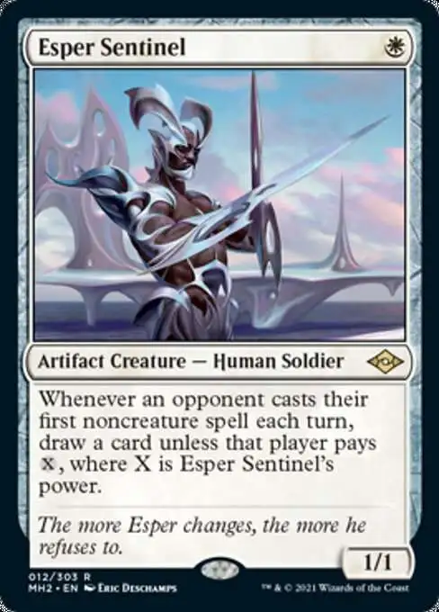 MtG Trading Card Game Modern Horizons 2 Rare Foil Esper Sentinel #12