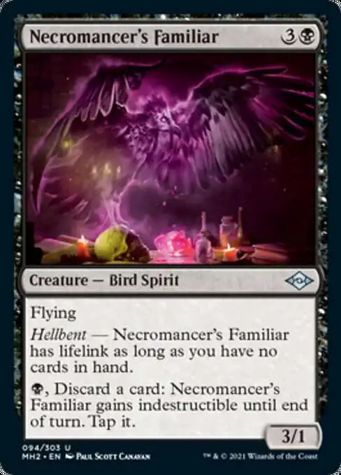 MtG Trading Card Game Modern Horizons 2 Uncommon Necromancer's Familiar #94