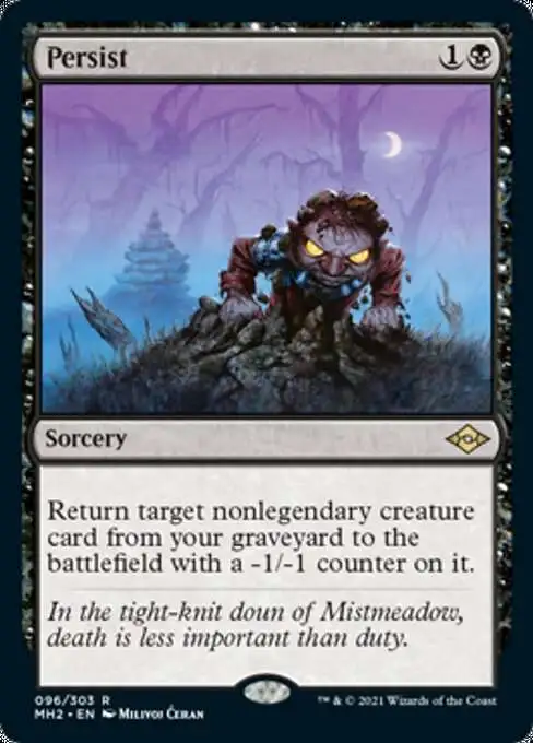 MtG Trading Card Game Modern Horizons 2 Rare Foil Persist #96