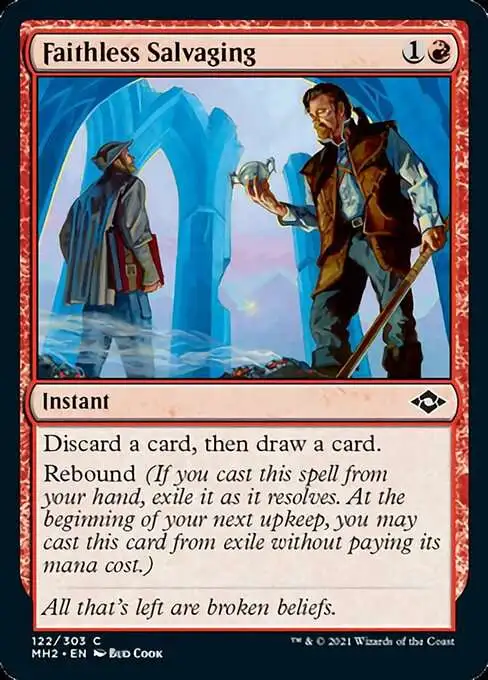 Magic The Gathering Trading Card Game Modern Horizons 2 Single Card Common  Faithless Salvaging 122 FOIL - ToyWiz