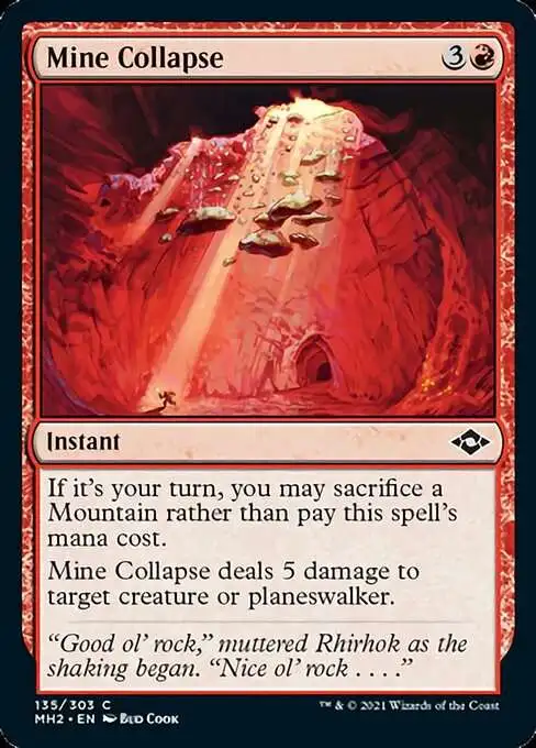 MtG Trading Card Game Modern Horizons 2 Common Mine Collapse #135