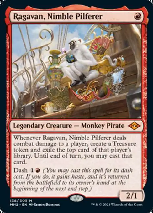 MtG Trading Card Game Modern Horizons 2 Mythic Rare Ragavan, Nimble Pilferer #138