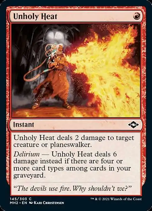 MtG Trading Card Game Modern Horizons 2 Common Unholy Heat #145