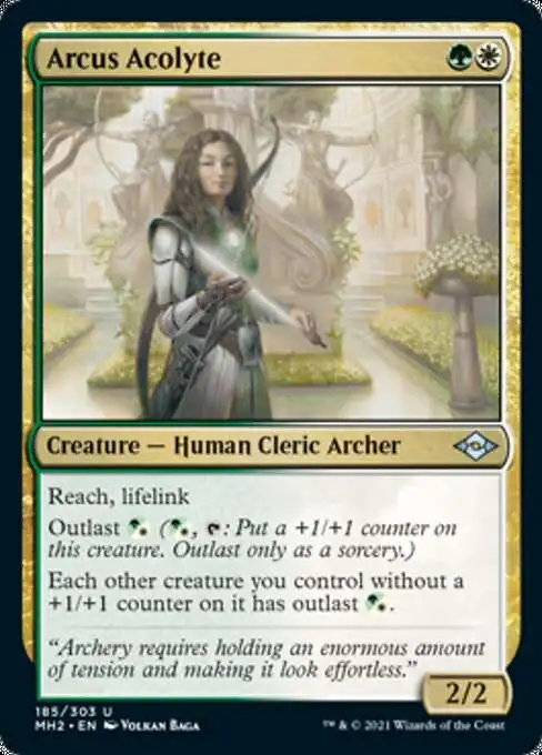 Magic The Gathering Trading Card Game Modern Horizons 2 Single Card Uncommon Arcus Acolyte 185 - ToyWiz Magic The Gathering Trading Card Game Modern Horizons 2 Single Card Uncommon Arcus Acolyte 185 - ToyWiz