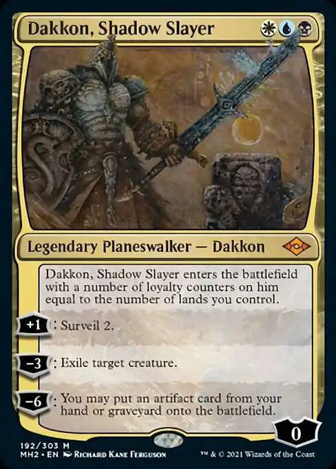 MtG Trading Card Game Modern Horizons 2 Mythic Rare Dakkon, Shadow Slayer #192