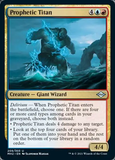 MtG Trading Card Game Modern Horizons 2 Uncommon Foil Prophetic Titan #209