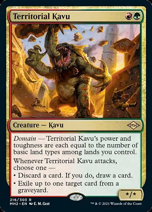 MtG Trading Card Game Modern Horizons 2 Rare Territorial Kavu #216