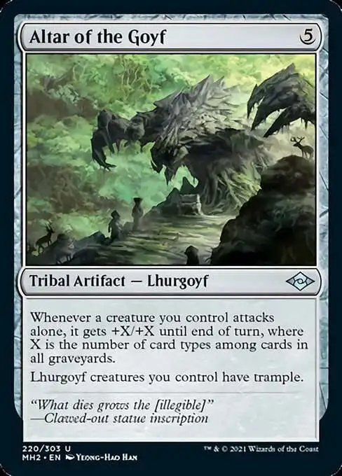 MtG Trading Card Game Modern Horizons 2 Uncommon Foil Altar of the Goyf #220