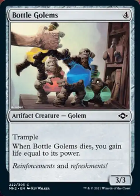 MtG Trading Card Game Modern Horizons 2 Common Bottle Golems #222