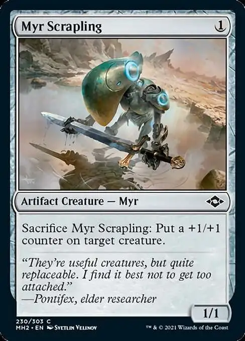 MtG Trading Card Game Modern Horizons 2 Common Myr Scrapling #230