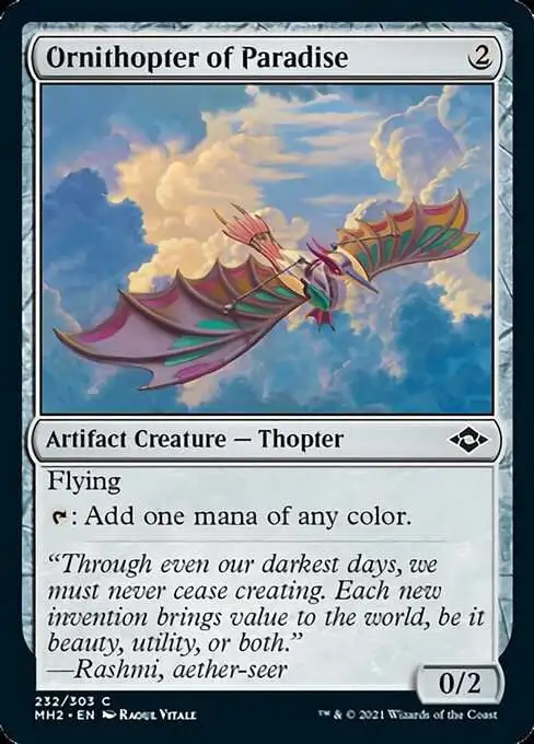 MtG Trading Card Game Modern Horizons 2 Common Ornithopter of Paradise #232