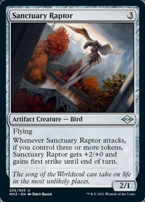 MtG Trading Card Game Modern Horizons 2 Uncommon Sanctuary Raptor #233