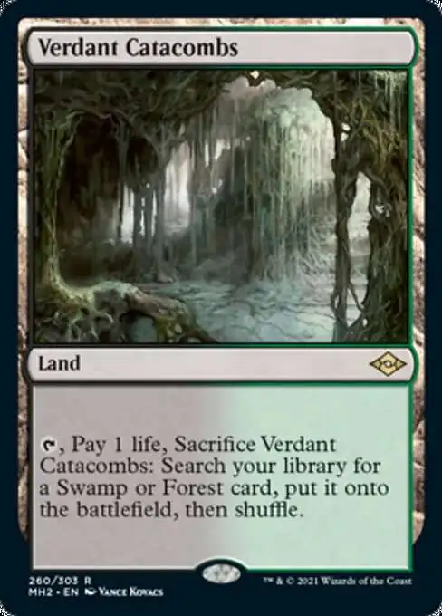 MtG Trading Card Game Modern Horizons 2 Rare Verdant Catacombs #260