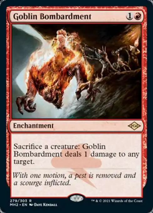 MtG Trading Card Game Modern Horizons 2 Rare Goblin Bombardment #279