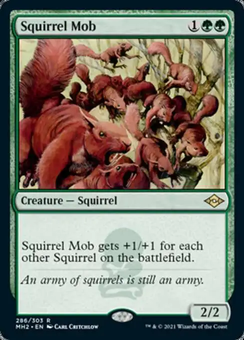MtG Trading Card Game Modern Horizons 2 Rare Squirrel Mob #286