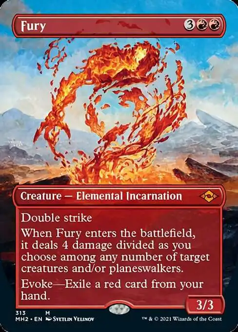 MtG Trading Card Game Modern Horizons 2 Mythic Rare Fury #313 [Alternate Art Borderless]