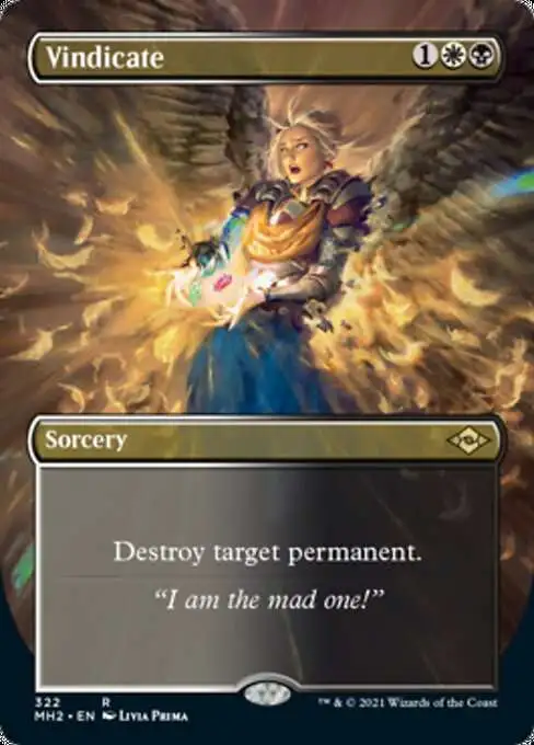 MtG Trading Card Game Modern Horizons 2 Rare Vindicate #322 [Alternate Art Borderless]