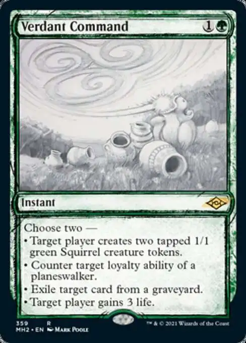 MtG Trading Card Game Modern Horizons 2 Rare Verdant Command #359 [FOIL Showcase]